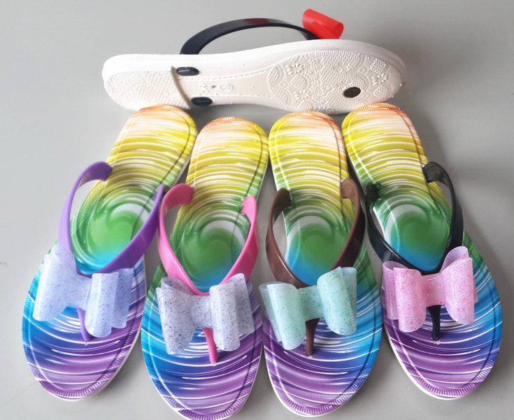 elegant original design flat sandals ladies jelly shoes